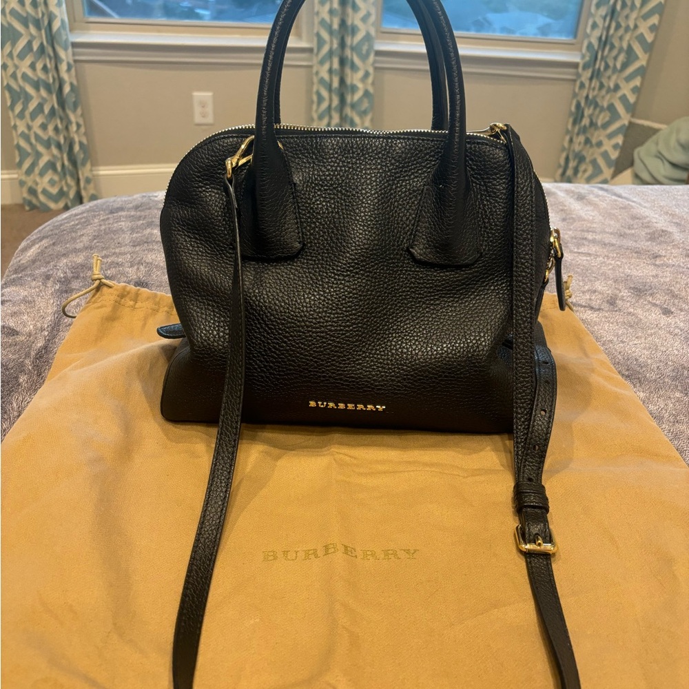 Burberry Saffiano Leather Medium Bag